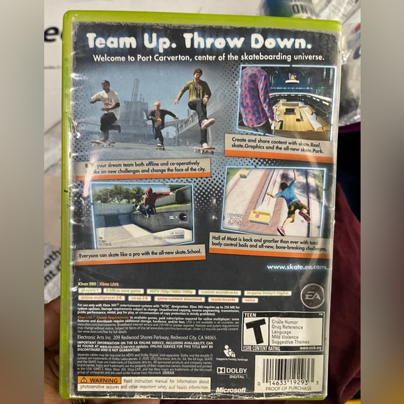 xbox 360 skate 3 platinum hits - CASE ONLY - Picture 3 of 3
